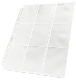 Plastlomme 18-Pocket Side Load Hvit x10 Gamegenic - Passer Double Sleeve 